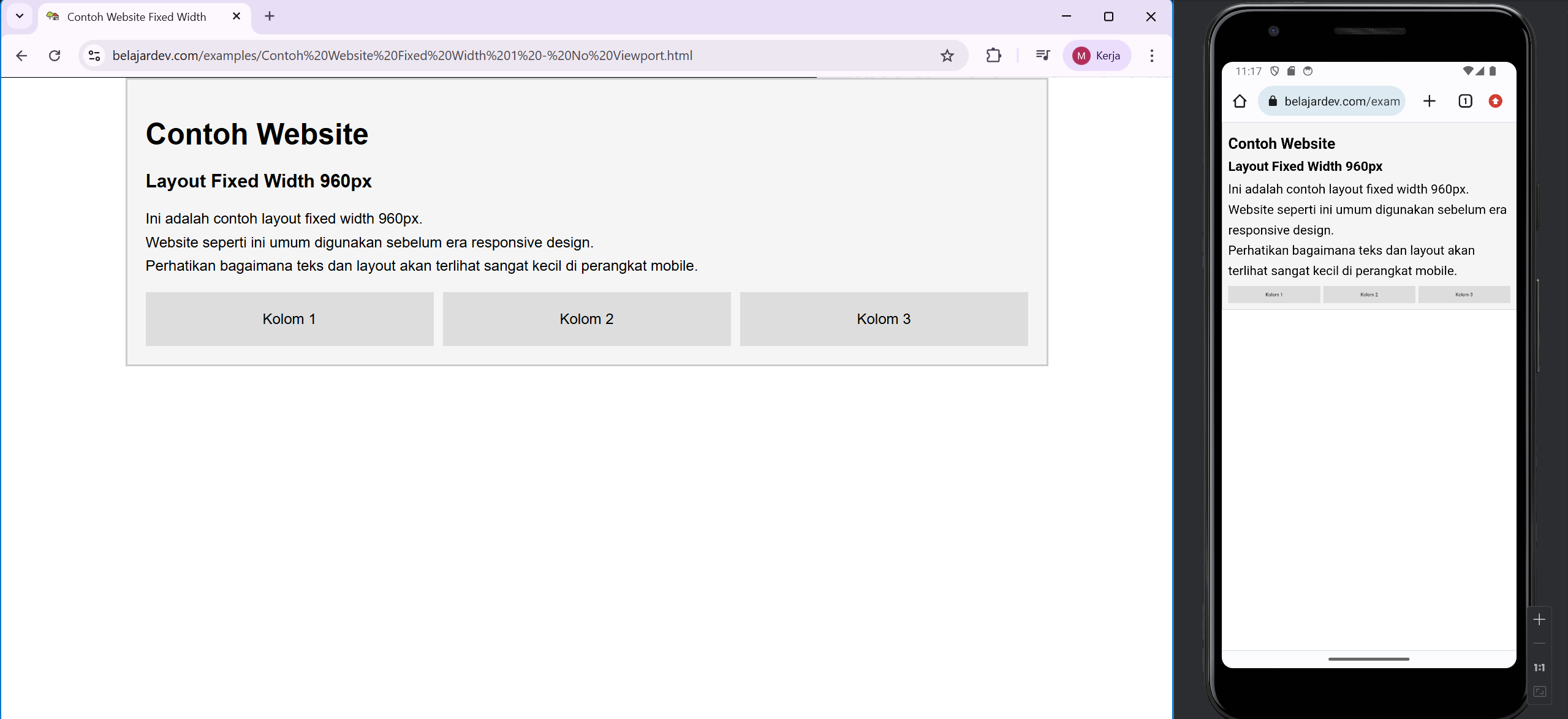 Mengapa Website Terlihat Kecil di HP - Memahami Viewport HTML dan CSS Pixel 20260402163504793.png