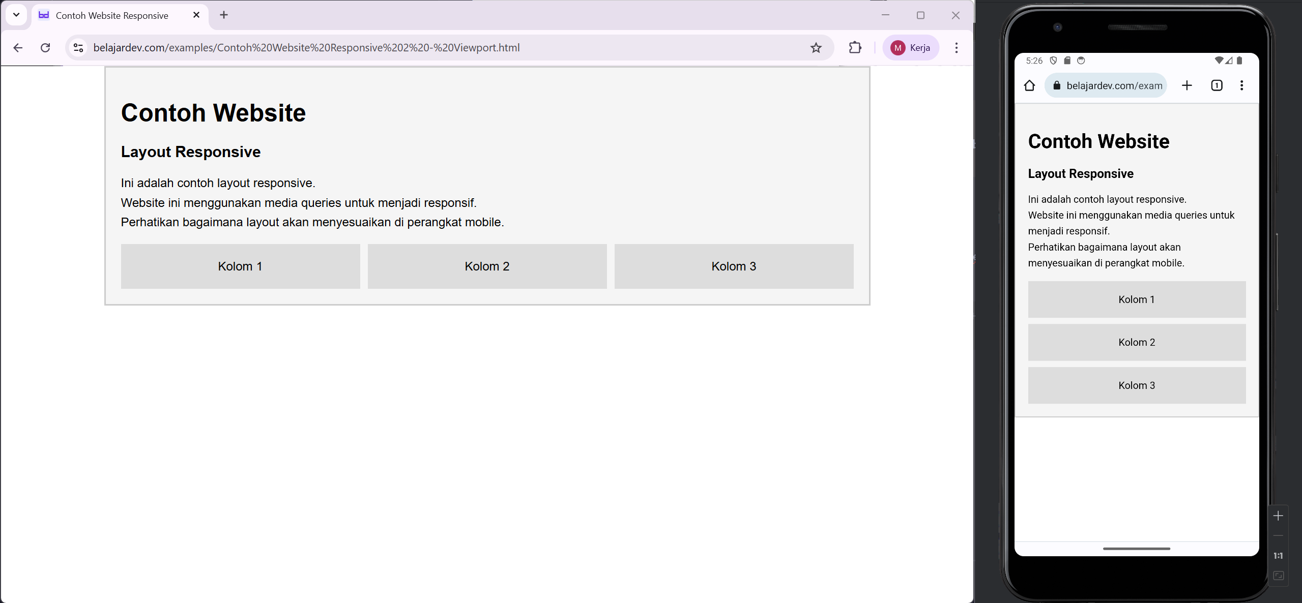 Mengapa Website Terlihat Kecil di HP - Memahami Viewport HTML dan CSS Pixel 20260403052627970.png
