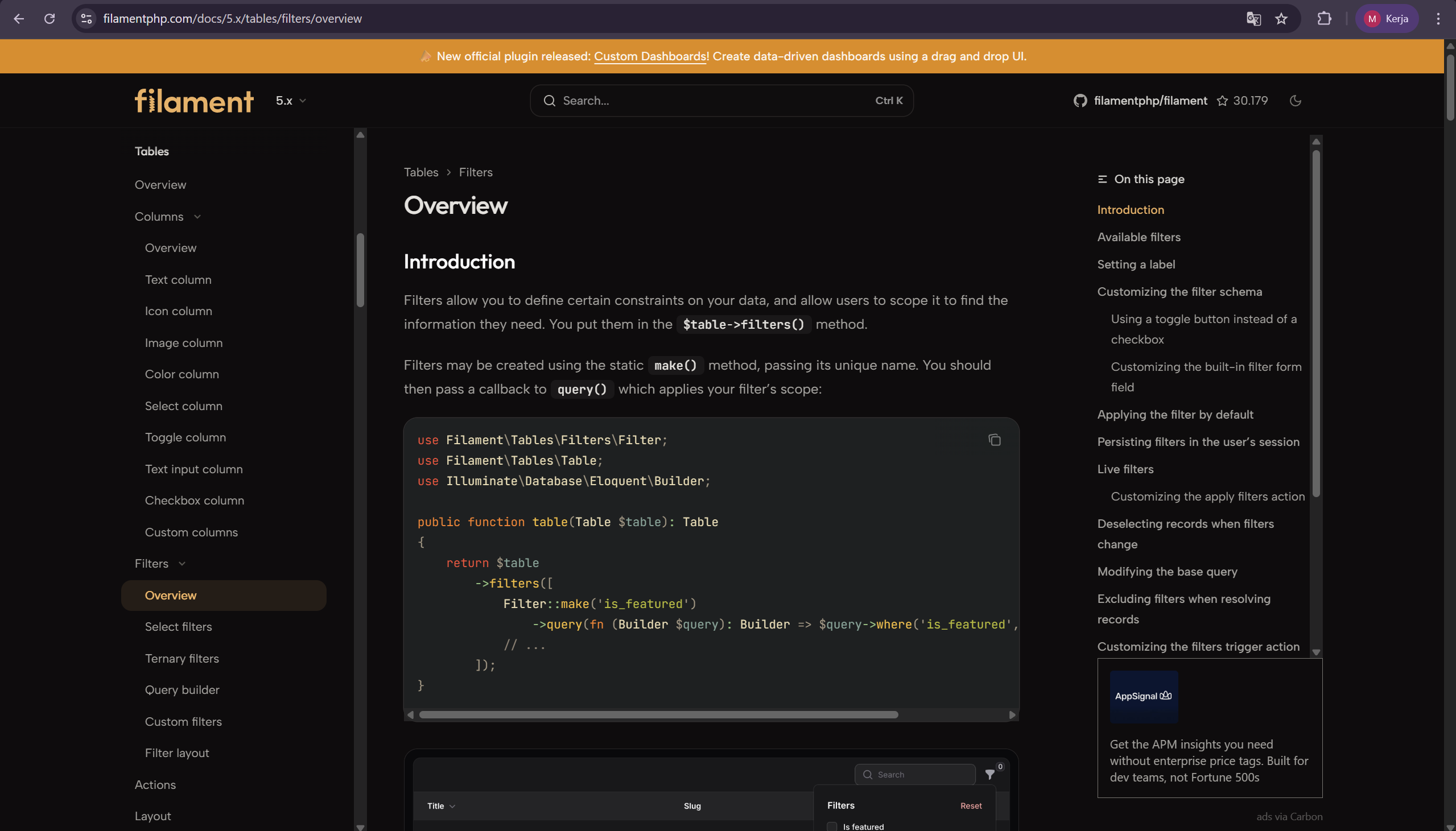 Scrape Dokumentasi FilamentPHP 5.x — Menggunakan BeautifulSoup4 dan Markdownify 20260425150611945.png